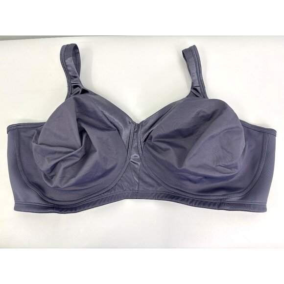 Playtex Full Figure 18 Hour Sleek & Smooth Wireless Bra 4803 Gray 44DDD NWOT - Picture 2 of 6